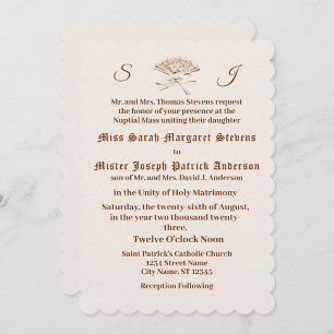 Monogrammed Victorian Fan Invitation