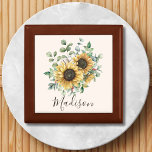 Monogrammed Watercolor Vintage Rustic Sunflower Gift Box<br><div class="desc">Add vintage charm to your gift packaging with our Monogrammed Watercolor Vintage Sunflower gift box! Personalise it for a unique touch.</div>