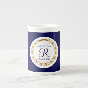Monogrammed Wedding Bone China Mug