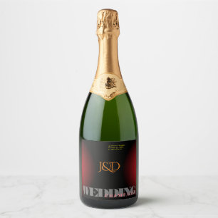 Monogrammed Wedding Food and Beverage Label Set