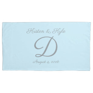 Monogrammed wedding gift pillowcase