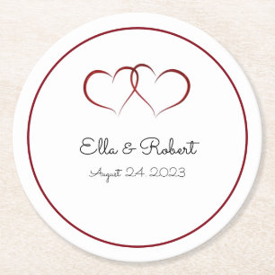 Monogrammed wedding Paper Coasters