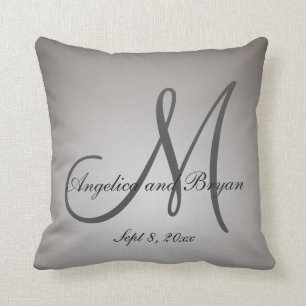 Monogrammed Wedding Pillow