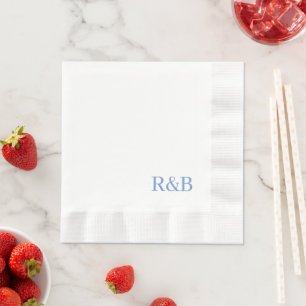 Monogrammed Wedding Reception Cocktail Napkin