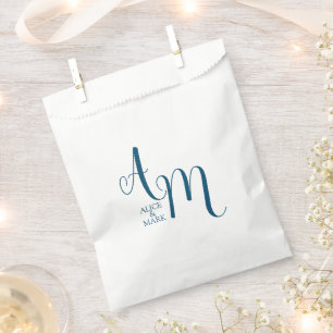 Monogrammed Wedding Reception Favours Bag