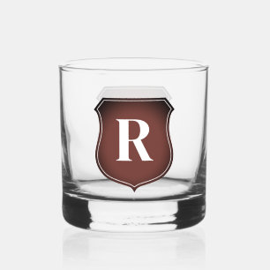 Monogrammed whiskey glass gift for Father's Day