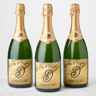 Monogrammed wine, Champagne, any Beverage Label