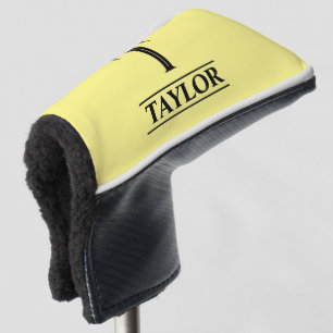 Monogrammed Yellow Putter Golf Head Cover