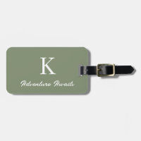 Monograms Adventure Awaits Sage Green Gift Favour
