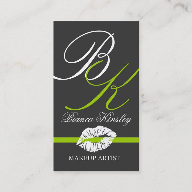 Monograms Business Cards Makeup Artist (Front)