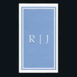Monograms Cornflower Blue Colourful Classy Wedding Napkin<br><div class="desc">Designed with text template for monogrammed initials which you can customise!</div>