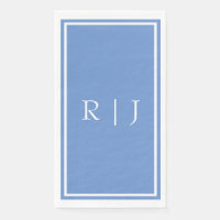 Monograms Cornflower Blue Colourful Classy Wedding