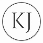 Monograms Couple Name Black White Initial Letters<br><div class="desc">Printed with monogram initials (which you can edit,  change and personalise) in unique black and white background. Design available in all sizes,  just choose the right size that you need.</div>