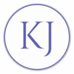 Monograms Couple Name Blue Initial Letters Wedding<br><div class="desc">Printed with monogram initials (which you can edit,  change and personalise) in cusom blue colour. Design available in all sizes,  just choose the right size that you need.</div>