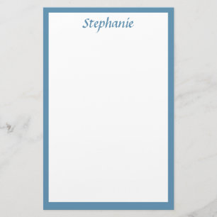 Monograms Custom Name Colour Dusty Blue Wedding Stationery