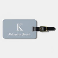 Monograms Dusty Blue Adventure Awaits Gift Favour