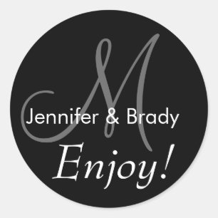 Monograms for Wedding Favours Labels