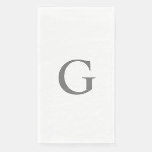 Monograms Letter Initial Graduation Party Grey Napkin