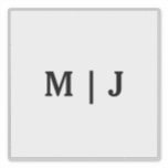 Monograms Name Black White Minimalist 2024 Wedding<br><div class="desc">Printed with monogram initials (which you can edit,  change and personalise) in bold font. Design available in all sizes,  just choose the right size that you need.</div>