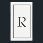 Monograms Name Black White Wedding Bridal Shower Napkin<br><div class="desc">Designed with text template for monogrammed initial which you can customise!</div>