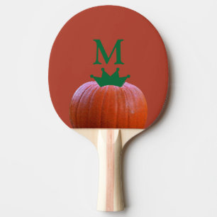 Monograms Orange Pumpkin Baby Shower Party Favor Ping Pong Paddle