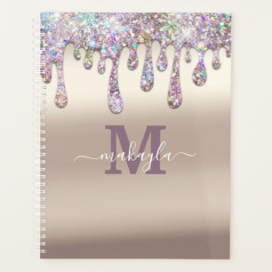 Monograph Glitter Drips Foil Custom Planner