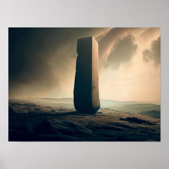 Monolith on Desert Planet Poster (Front)