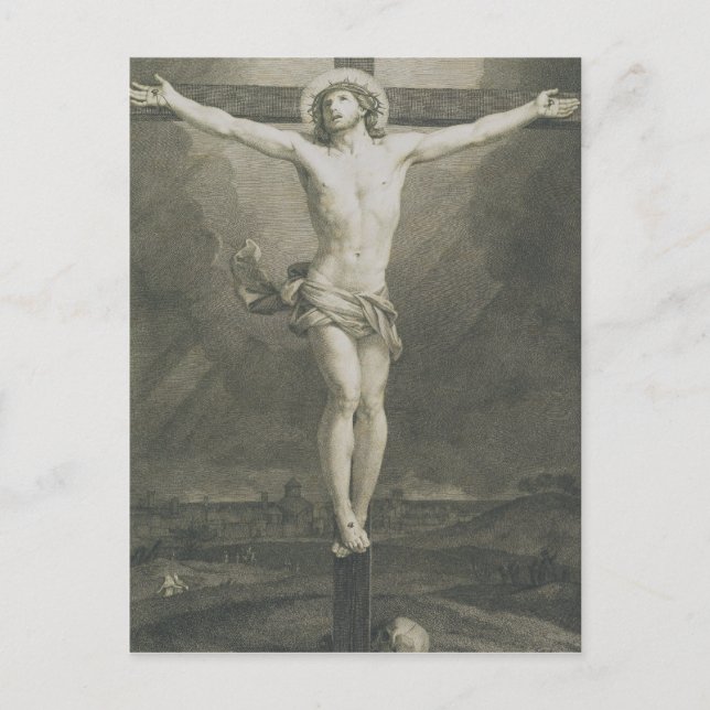 Monomatic Crucifixion Minimalist Art Postcard (Front)