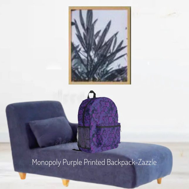 Monopoly Purple  Printed Backpack (Creator Uploaded)