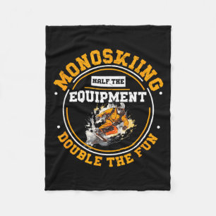 Monoskiing half equipment double the funny monoski fleece blanket