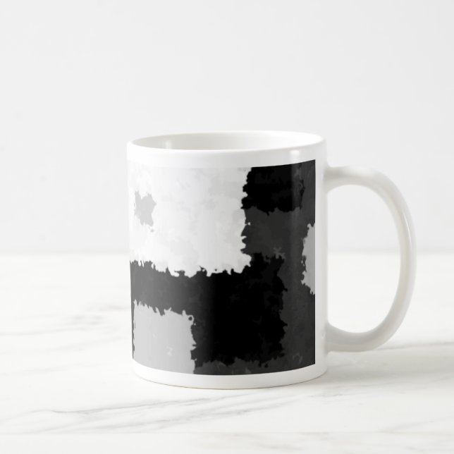 Monotone in Grey, Black & White Coffee Mug (Right)