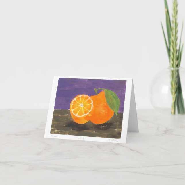 Monotype Oranges Blank Card (Front)