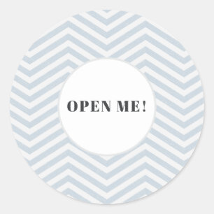 MonoZag Mist Blue Classic Round Sticker