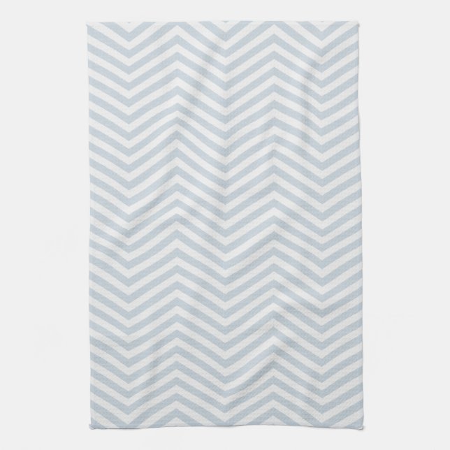 MonoZag Mist Blue Tea Towel (Vertical)