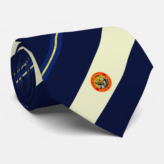 Monroe (North Carolina) city flag Neck Tie (Rolled)