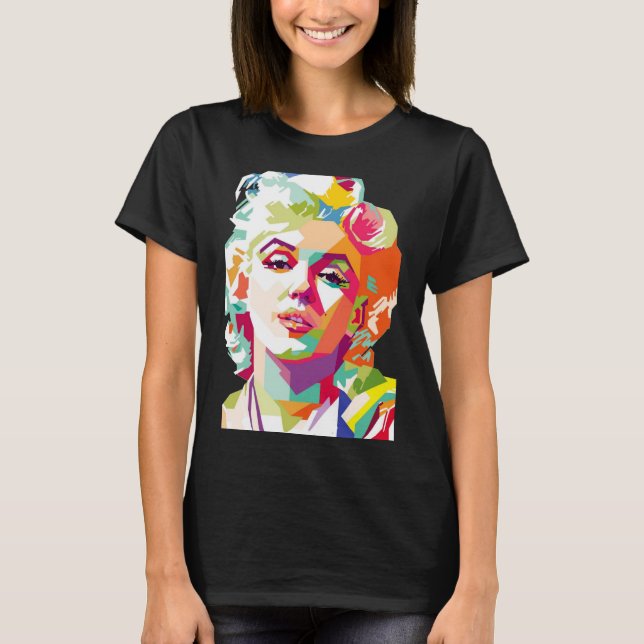 Monroe Pop Art Colourful Print T-Shirt  (Front)