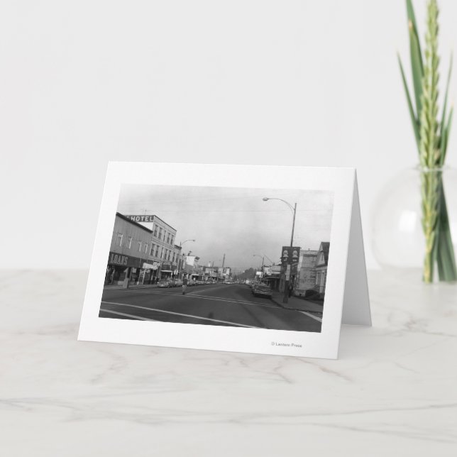 Monroe, WA - Downtown Street Scene Card (Front)