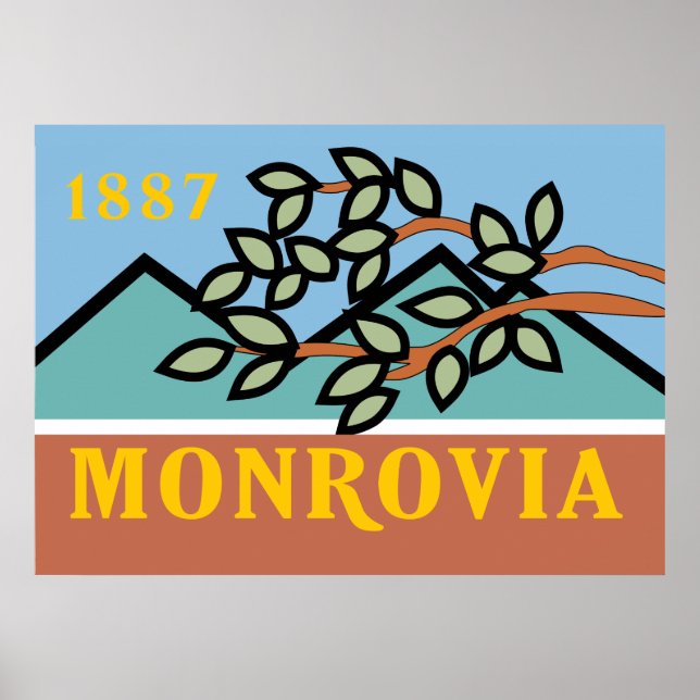 Monrovia city flag poster (Front)
