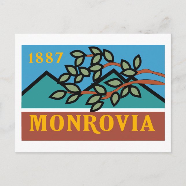 Monrovia Flag Postcard (Front)