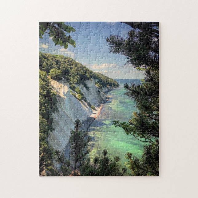 Møns Klint Denmark stylised Jigsaw Puzzle (Vertical)