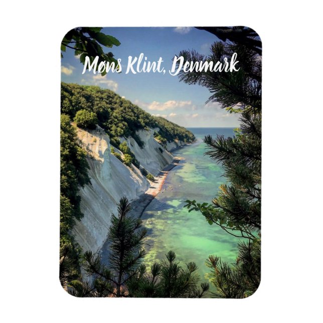 Møns Klint Denmark stylized Magnet (Vertical)