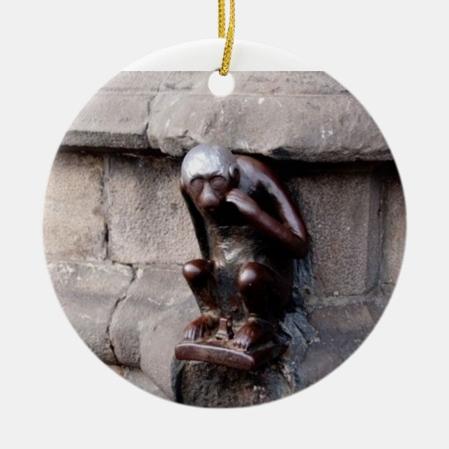 Mons Monkey Ceramic Tree Decoration (Front)