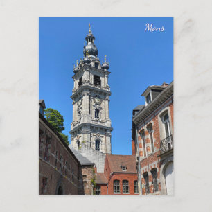 Mons or Bergen ancient city in Belgium travel Holiday Postcard