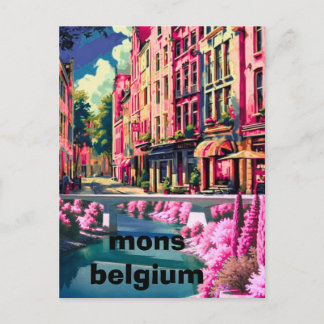Mons Travel Poster Print, Belgium Poster, Wall Dec Postcard