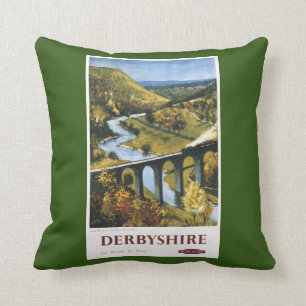 Monsal Dale, Train and Viaduct British Rail Cushion