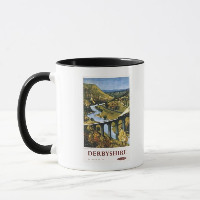 Monsal Dale, Train and Viaduct British Rail Mug (Left)