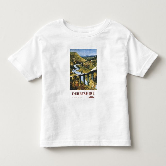 Monsal Dale, Train and Viaduct British Rail Toddler T-Shirt (Front)