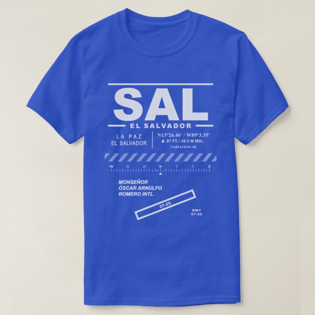 Monseñor Óscar Arnulfo Romero Airport SAL T-Shirt (Design Front)