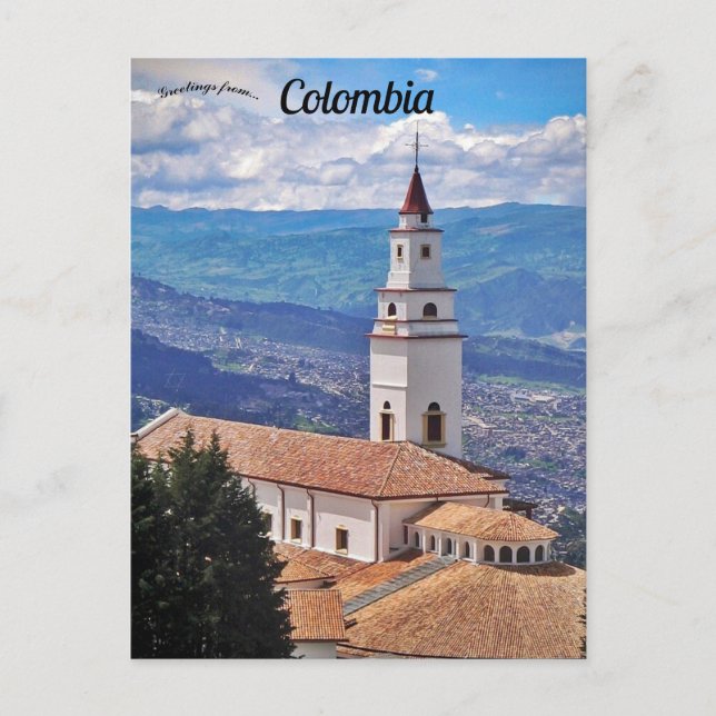 Monserrate Church in Bogota Colombia Postcard (Front)