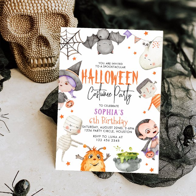 Monsers Halloween Costume Party Birthday Invitation (Creator Uploaded)